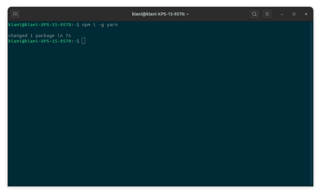 How to Install yarn using npm